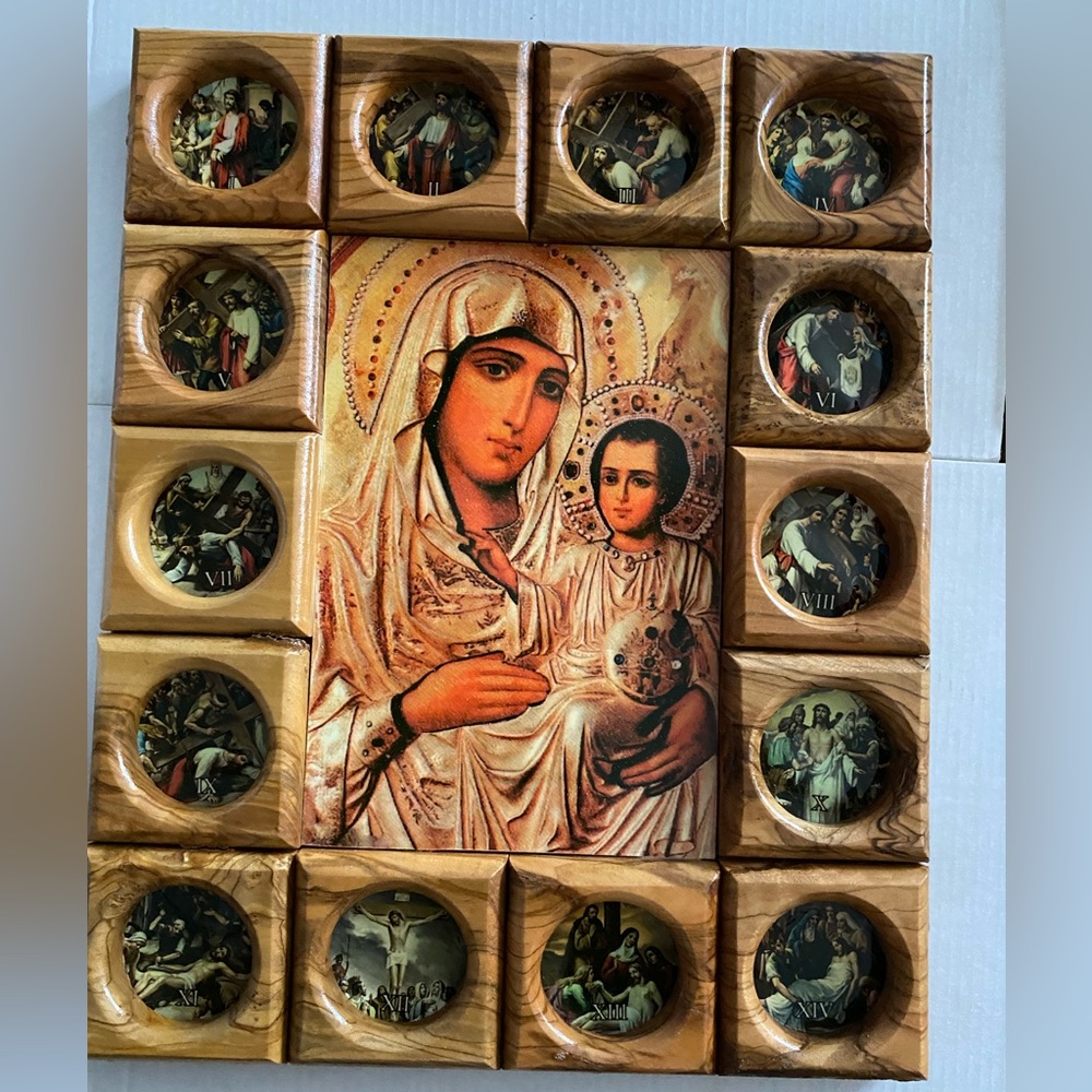EASTER GIFT Mary and Baby Jesus Artwork from Jerusalem
